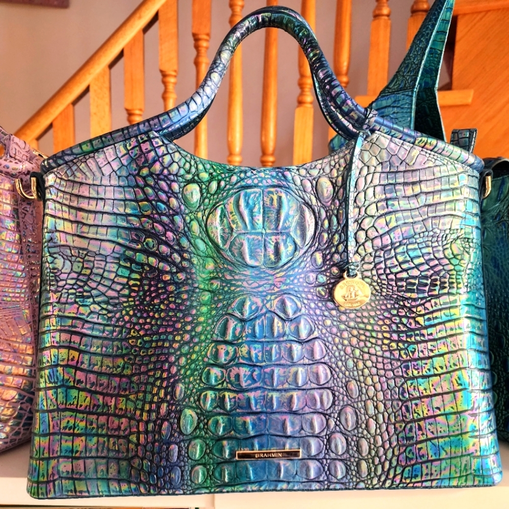 Brahmin Blue Topaz Elaine Handbag